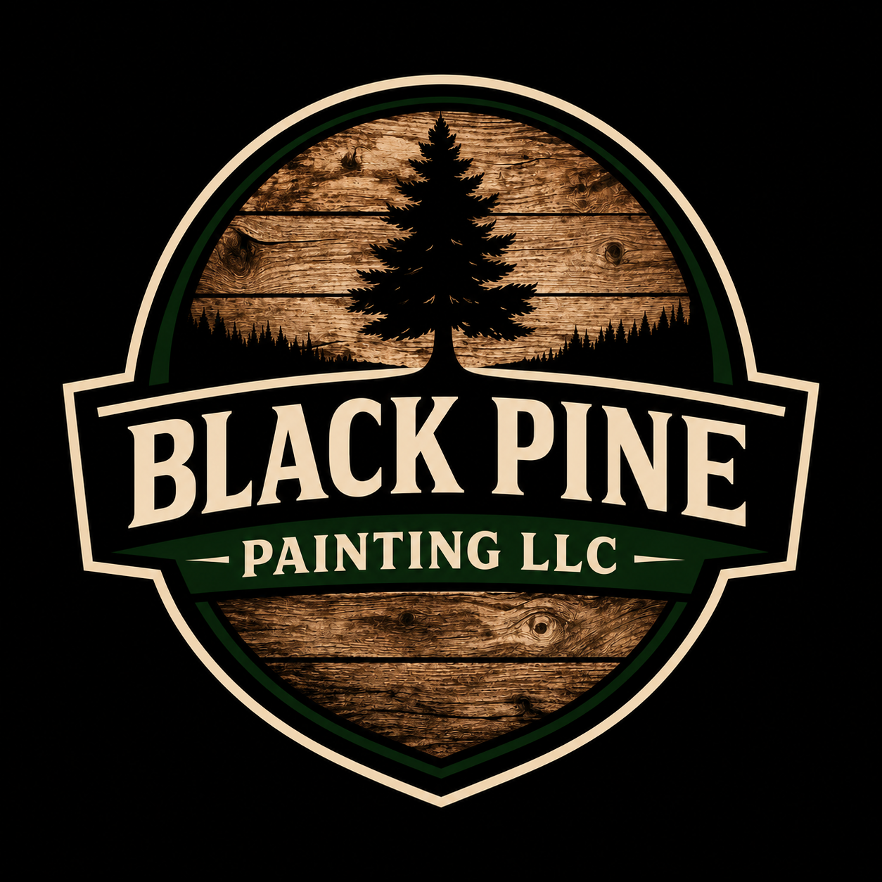 Black Pine Painting logo